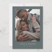 Sierra Dusk | Desert Blush & Slate Fotobruiloft Kaart (Achterkant)