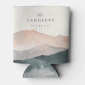 Sierra Dusk | Desert Mountain Sunset Wedding Favor Blikjeskoeler (Voorkant)