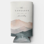 Sierra Dusk | Desert Mountain Sunset Wedding Favor Seltzer Blikjeskoeler (Voorkant)