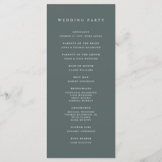 Sierra Dusk | Desert Mountain Sunset Wedding Programmakaart (Achterkant)