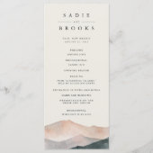 Sierra Dusk | Desert Mountain Sunset Wedding Programmakaart (Voorkant)