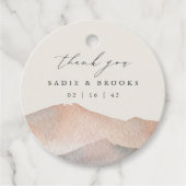 Sierra Dusk | Desert Mountain Wedding Bedankt Bedankjes Labels (Voorkant)