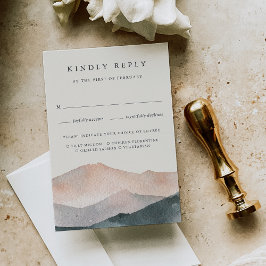 Sierra Dusk | Desert Mountain Wedding Meal Choice RSVP Kaartje