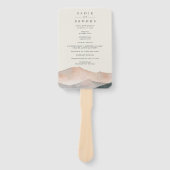 Sierra Dusk | Desert Mountain Wedding Program Handwaaier (Voorkant)