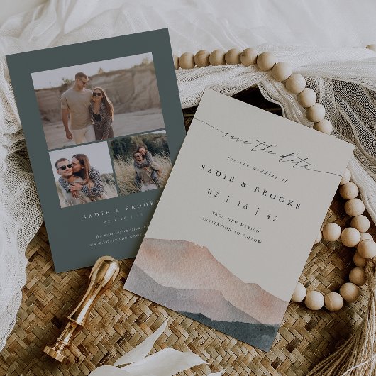 Sierra Dusk | Rustic Southwest Mountain Wedding Save The Date