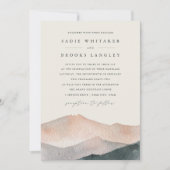 Sierra Dusk | Southwest Mountain Sunset Wedding Kaart (Voorkant)