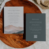 Sierra Dusk | Southwest Mountain Sunset Wedding Kaart