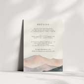 Sierra Dusk | Wedding Guest Details Enclosure Kaar Informatiekaartje