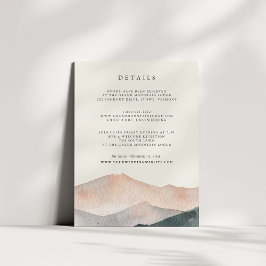 Sierra Dusk | Wedding Guest Details Enclosure Kaar Informatiekaartje