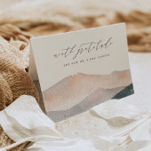 Sierra Dusk | Woestijnberg zonsondergang bruiloft Bedankkaart