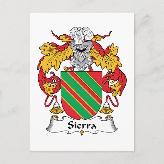 Sierra Family Crest Briefkaart (Voorkant)
