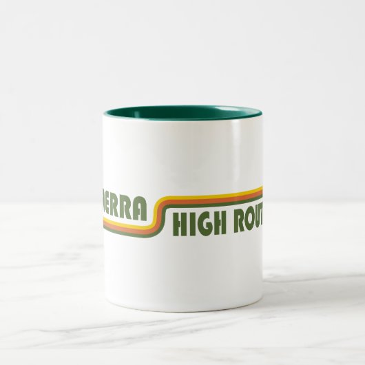 Sierra High Route, Californië Tweekleurige Koffiemok (Center)