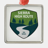 Sierra High Route Metalen Ornament (Voorkant)