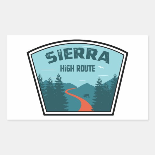 Sierra High Route Rechthoekige Sticker (Voorkant)