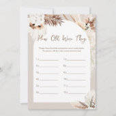 SIERRA Hoe oud waren ze Vrijgezellenfeest spel Kaart (Voorkant)