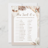 SIERRA Hoe zoet Het Is Snoep Bar Baby Game Kaart (Voorkant)