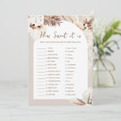 SIERRA Hoe zoet Het Is Snoep Bar Baby Game Kaart (Staand voorkant)