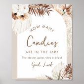 SIERRA Hoeveel Snoepjes in Jar Baby shower spel Poster (Voorkant)