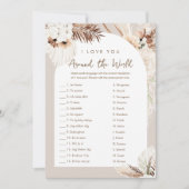 SIERRA I Love You Around the World Bridal Game Kaart (Voorkant)