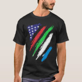 Sierra Leone American Grown Flag USA Patriot Herit T-shirt (Voorkant)