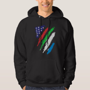 Sierra Leone Amerikaanse gekweekte vlag USA Patrio Hoodie