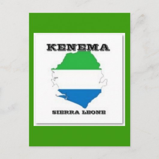 Sierra Leone, Briefkaart van de Kaart (Kenema) (Voorkant)