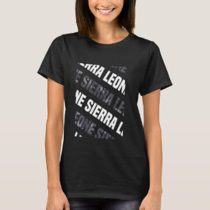 Sierra Leone Camo Patroon Grijs Camouflage T-shirt