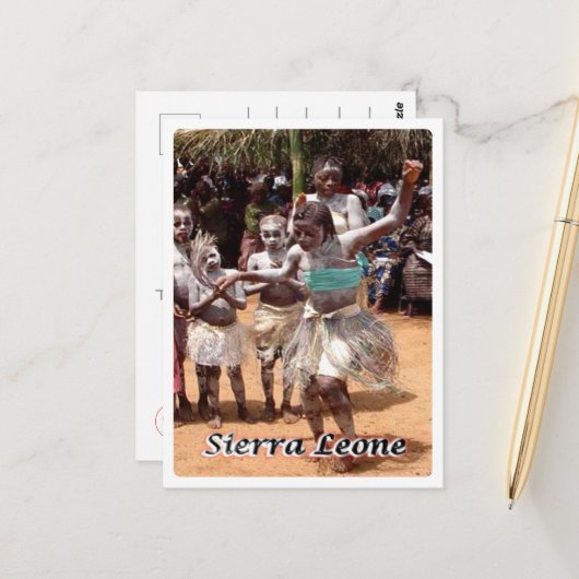 Sierra Leone - De Koindu-dans - Briefkaart (Voorkant / Achterkant in situ)