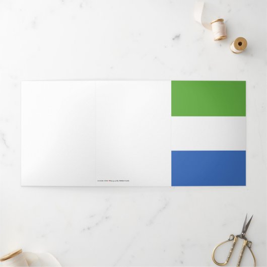 Sierra Leone Drieluik Kaart (Buitenkant)