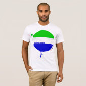Sierra Leone druppelt wit T-shirt (Voorkant volledig)