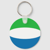 Sierra Leone Fisheye Flag Sleutelhanger (Voorkant)