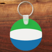 Sierra Leone Fisheye Flag Sleutelhanger (Voorkant)