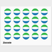 Sierra Leone Fisheye Vlag Sticker (Vel)