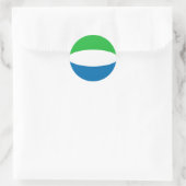 Sierra Leone Fisheye Vlag Sticker (Tas)