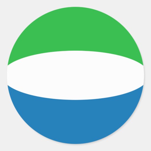 Sierra Leone Fisheye Vlag Sticker (Voorkant)