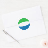 Sierra Leone Fisheye Vlag Sticker (Envelop)