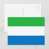 Sierra Leone Flag Briefkaart (Voorkant / Achterkant)