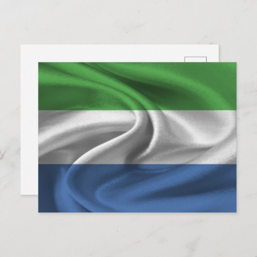 Sierra Leone Flag Briefkaart (Voorkant / Achterkant)
