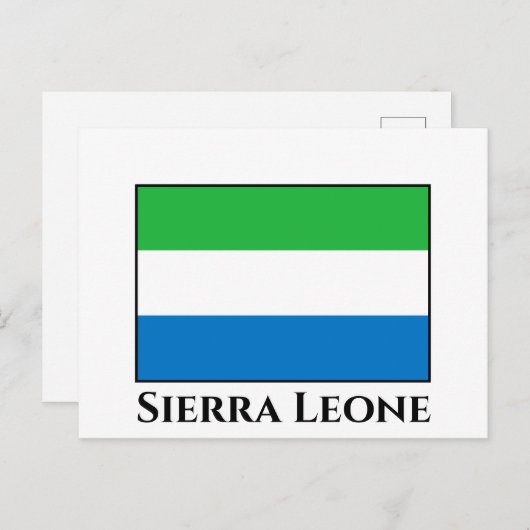 Sierra Leone Flag Briefkaart (Voorkant / Achterkant)