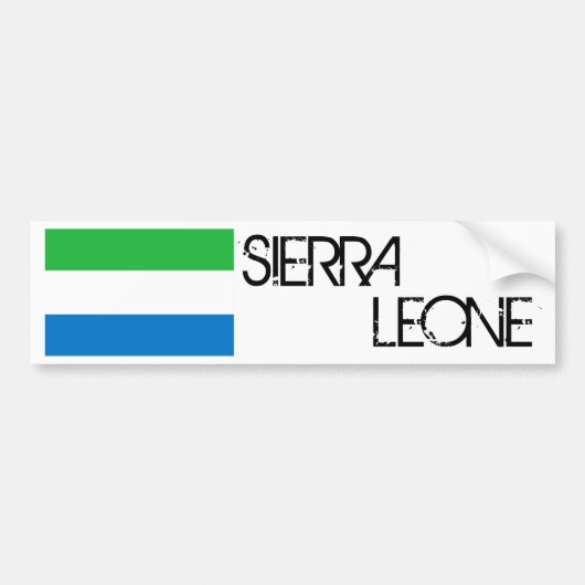 Sierra Leone Flag Bumpersticker (Voorkant)