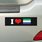 Sierra Leone Flag Bumpersticker (Op auto)