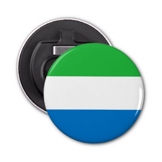 Sierra Leone Flag Button Flesopener (Voorkant)