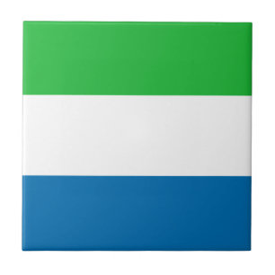 Sierra Leone Flag Ceramic Tegel Tegeltje