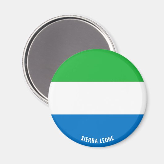 Sierra Leone Flag Charming Patriotic Magneet (Voorkant / Achterkant)