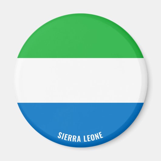 Sierra Leone Flag Charming Patriotic Magneet (Voorkant)