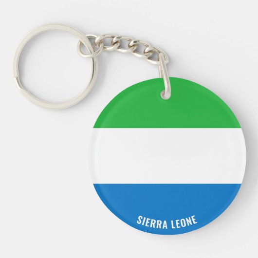Sierra Leone Flag Charming Patriotic Sleutelhanger (Voorkant)