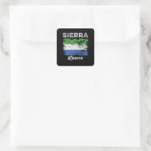Sierra Leone Flag Distressed Vierkante Sticker (Tas)