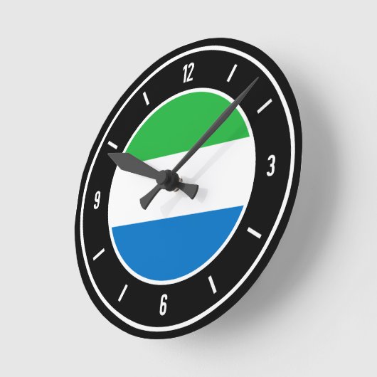 Sierra Leone Flag Elegant Ronde Klok (Hoek)