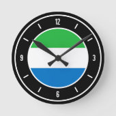 Sierra Leone Flag Elegant Ronde Klok (Voorkant)