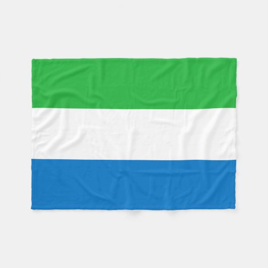 Sierra Leone Flag Fleece Deken (Voorkant (Horizontaal))